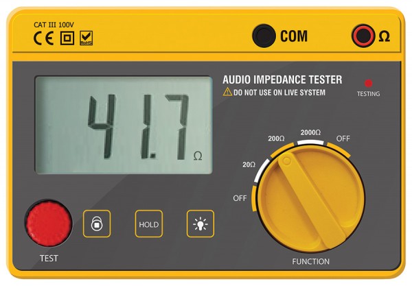 Měřič impedance reproduktorových rozvodů