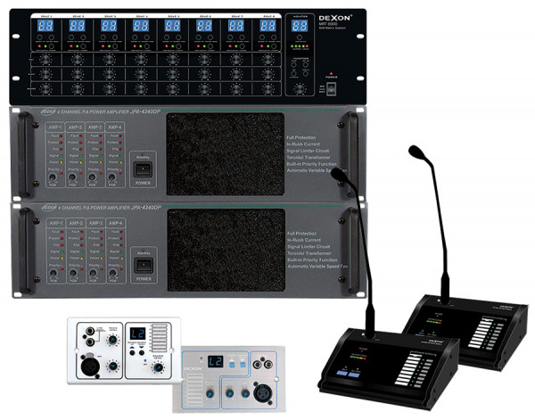 MRT 8000 + JPA 42040DP sestava maticového systému se zesilovači