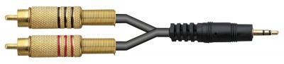 Signálový kabel Jack stereo 3,5 / 2× Cinch (RCA)