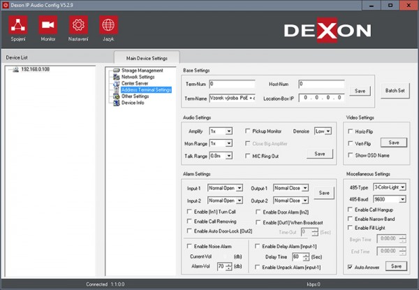 IDE 1110 audio dekodér a enkodér